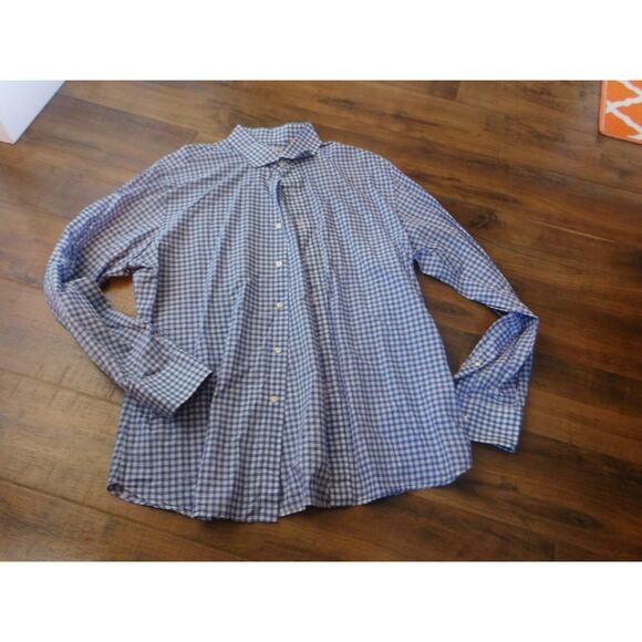 Mens Long Sleeve Button Down Plaid "Made in England" Blue XL - Picture 1 of 2